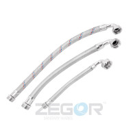 Шланг до насоса d.25 30см1"х1" ZEGOR /нержавійка AISI 304