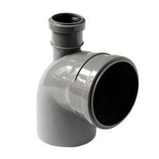 Коліно Ø110x90° з відводом 50мм (вертикальне) (VSplast)
