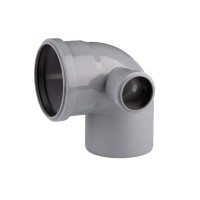 Коліно PPH з ПРАВИМ боковим відводом 110х50/90* VITOPlast