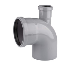 Коліно PPH з відводом Ø110x90°xØ50 вертикальне (VITOPlast)