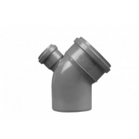 Коліно PPH (з відводом) Ø110x45°xØ50 вертикальне (VITOPlast)