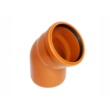 Коліно зовнішнє каналізаційне Ø160x45°