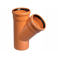 Трійник зовнішня каналізаційна Ø110x110x45°