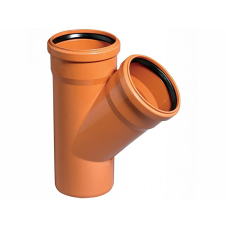 Трійник зовнішня каналізаційна Ø110x110x45°