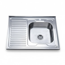 Мийка KRAFT Satin Прямокутна накладна 800х600х180x0.8 R