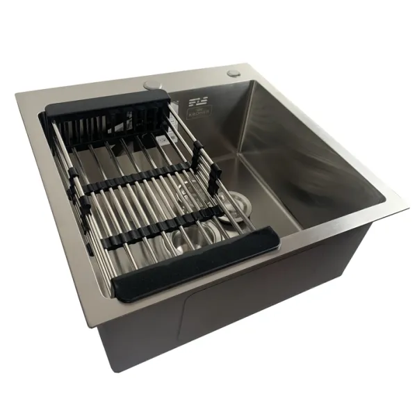 Мийка KRAFT Handmade Decor 540*480*230 (корзина + кріплення + сифон + дозатор)