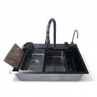 Мийка KRAFT Handmade 750*460*230 Nano Black Decor