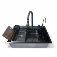 Мийка KRAFT Handmade 750*460*230 Nano Black Decor