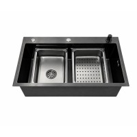 Мийка KRAFT Handmade 680*450*230 Nano Black Decor (6846 BL DECOR)
