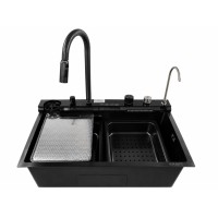 Мийка KRAFT Handmade 750*460*230 Nano Black Decor (7546WF-4 BL D)