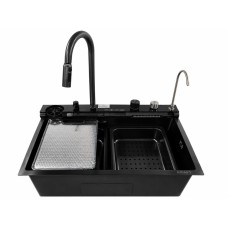 Мийка KRAFT Handmade 750*460*230 Nano Black Decor (7546WF-4 BL D)