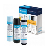 Покращений Комплект картриджів Ecosoft 1-2-3 для фільтрів зворотнього осмосу