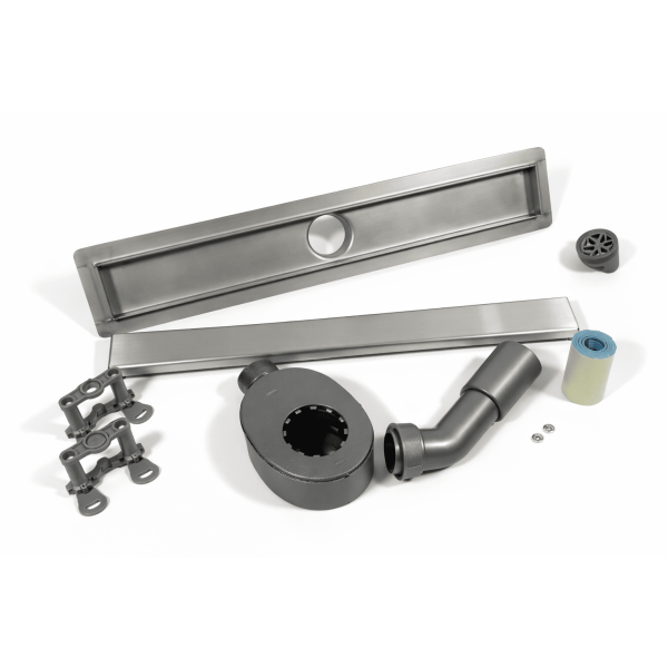 Душовий канал нержавійка 80 см/ з бортом