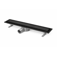 Душовий канал нержавійка чорний 50 см/ з бортом