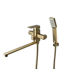 Змішувач Zegor однорукий ванна довгий носик LEB7-B123PG/хром золото