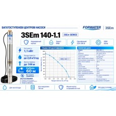 FORWATER Насос /H144m Q2.8m3/г /60m кабель /БЕЗ пульта /12міс.гарантія/1шт