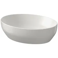 Умивальник на стільницю еліпс LARGA 50х38 світло-сірий матовий