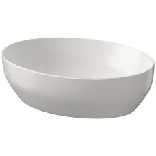 Умивальник на стільницю еліпс LARGA 50х38 світло-сірий матовий