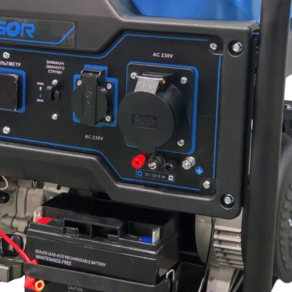 ZEGOR Бензиновий генератор 7500/8000Вт/ ручний/електричний стартер/AVR