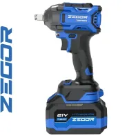 Акумуляторний гайковерт ZEGOR 21v в кейсі 2 акумулятора 24міс.гарантія