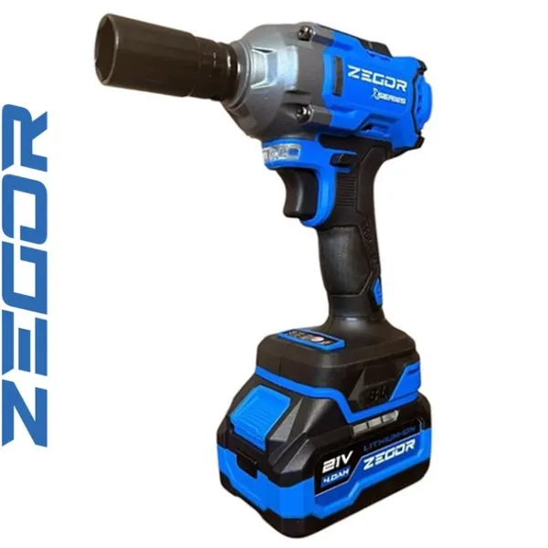 Акумуляторний гайковерт ZEGOR 21v в кейсі 2 акумулятора 24міс.гарантія