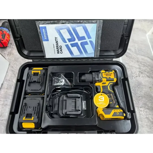 ZEGOR Акумуляторний шуруповерт TIGER 21v /в кейсі /безщітковий /2АКБ 2А /36міс.гарантія