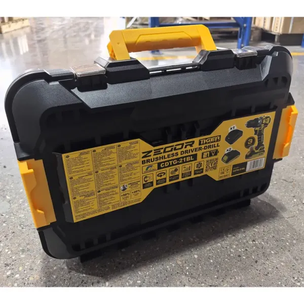 ZEGOR Акумуляторний шуруповерт TIGER 21v /в кейсі /безщітковий /2АКБ 2А /36міс.гарантія