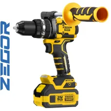 ZEGOR Акумуляторний шуруповерт TIGER 21v /в кейсі /безщітковий /2АКБ 2А /36міс.гарантія