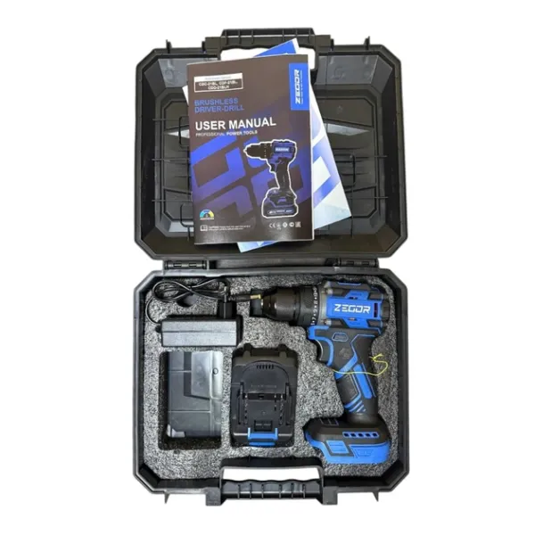 ZEGOR Акумуляторний шуруповерт 21v /1АКБ 2А /24міс.гарантія