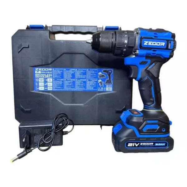 ZEGOR Акумуляторний шуруповерт 21v /1АКБ 2А /24міс.гарантія