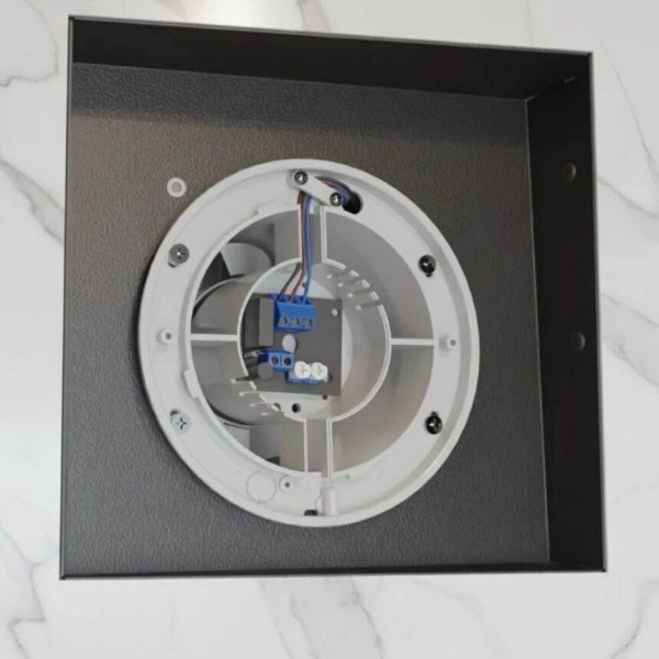 Вентилятор VENTS 100 Стоун Т чорний прихований монтаж