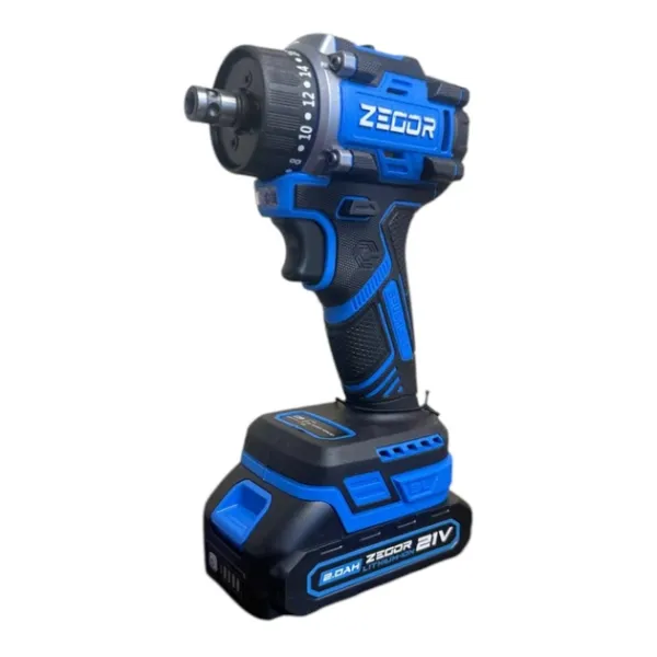 ZEGOR Акумуляторний шуруповерт 21v /ударний /1АКБ 2А/ДФР /24міс.гарантія