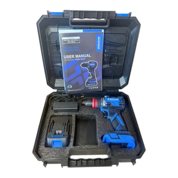 ZEGOR Акумуляторний шуруповерт 21v /ударний /1АКБ 2А/ДФР /24міс.гарантія