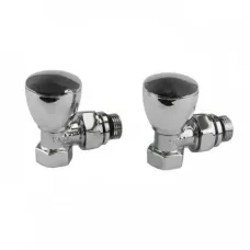 Комплект радіаторних кранів 1/2 /ХРОМ/Верх+Верх