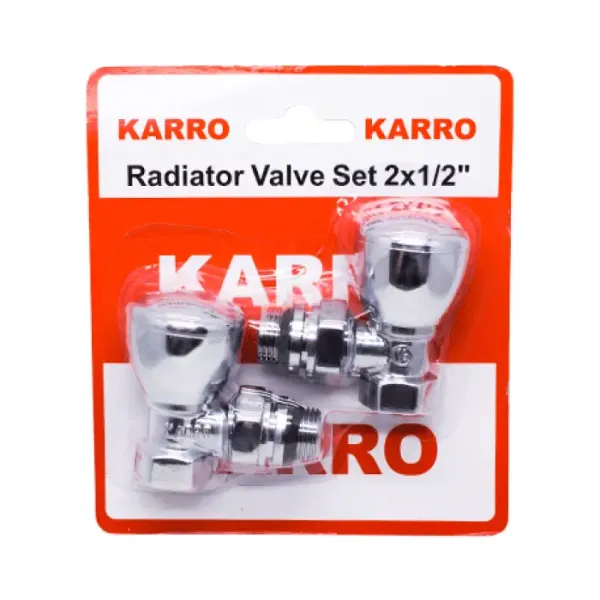 Комплект радіаторних кранів 1/2 /ХРОМ/Верх+Верх