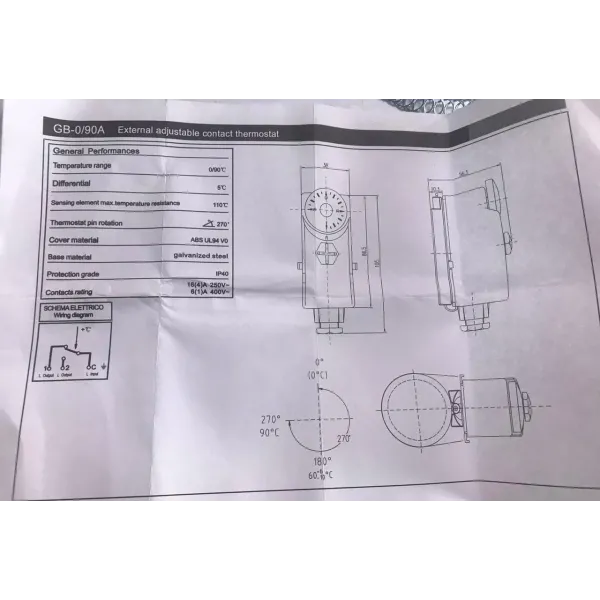 Термостат накладний ZEGOR