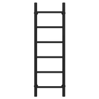 Рушникосушка Оріон 300*1000 Deffi (Чорний, нижнє підкл.)