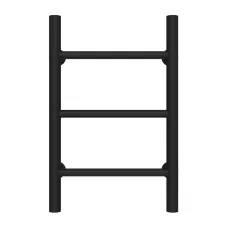 Рушникосушка Оріон 300*500 Deffi (Чорний, нижнє підкл.)