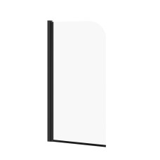 Шторка для ванни EASY NEW 140х70 одинарна, профіль ЧОРНИЙ, прозоре скло 5мм
