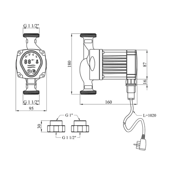 FORWATER насос циркуляційний змінної частоти WPB 25/4-180