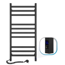 Рушникосушка електрична Авангард 480х1000 ЧОРНА Sensor (Ліва, 152Вт)