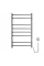 Рушникосушка електрична Симфонія нержавійка 480х800 (Права, 123Вт)