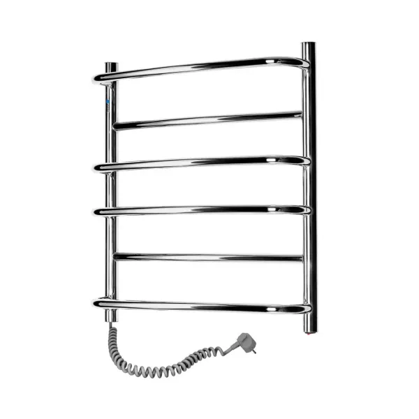 Рушникосушка електрична Омега нержавійка 530х600 (Ліва, 88Вт)