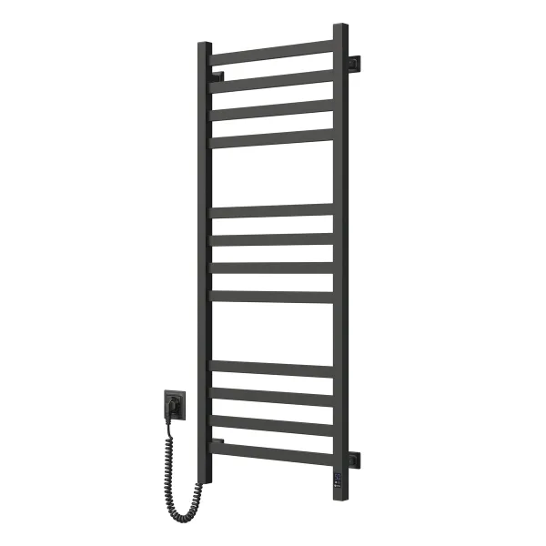 Рушникосушка електрична Авангард 480х1200 ЧОРНА  Sensor(Ліва, 227Вт)