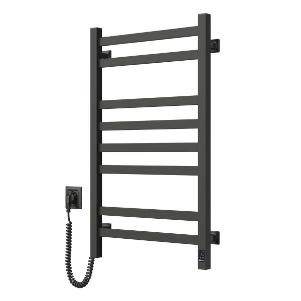 Рушникосушка електрична Авангард 480х800 ЧОРНА  Sensor (Ліва, 152Вт)
