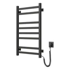 Рушникосушка електрична Авангард 480х800 ЧОРНА  Sensor (Права, 152Вт)