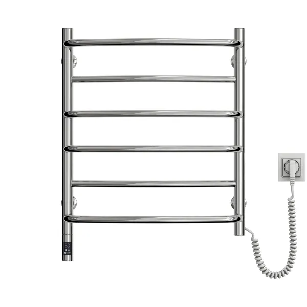 Рушникосушка електрична Омега нержавійка 530х600 Sensor (Права, 88Вт)