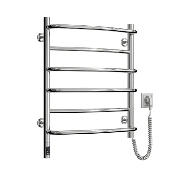 Рушникосушка електрична Омега нержавійка 530х600 Sensor (Права, 88Вт)