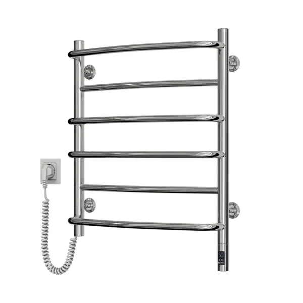 Рушникосушка електрична Омега нержавійка 530х600 Sensor (Ліва, 88Вт)