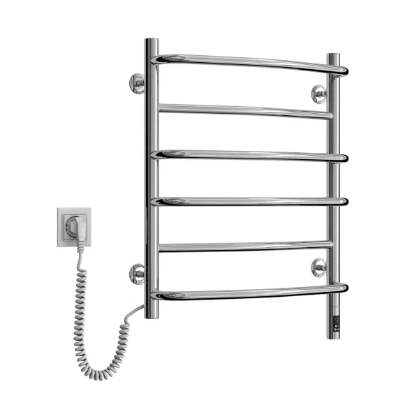 Рушникосушка електрична Омега нержавійка 530х600 Sensor (Ліва, 88Вт)